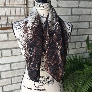 Silk scarf in browns and cream